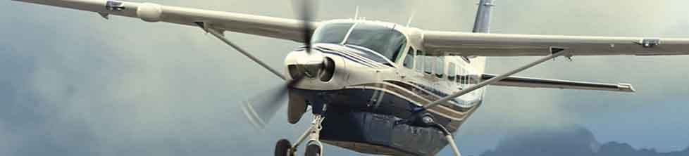 Light aircraft in flight