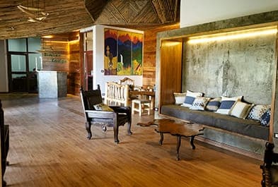 Lodge reception and lounge